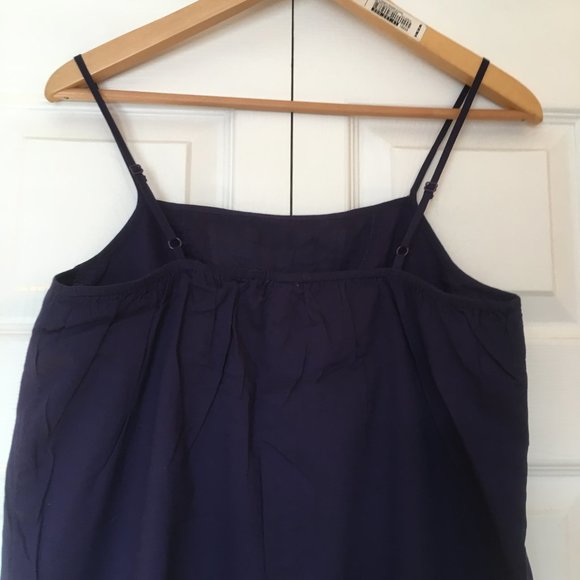 Navy blue, embroidered tank - Picture 3 of 3